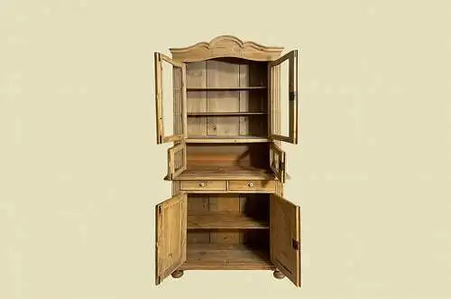 1920er Küchenbuffet ANTIK Jugendstil Weichholz Vitrine Kommode Schrank von 1920