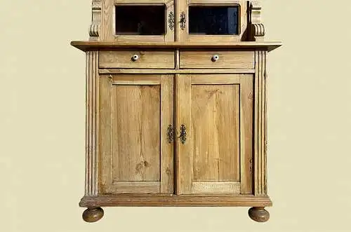 1920er Küchenbuffet ANTIK Jugendstil Weichholz Vitrine Kommode Schrank von 1920