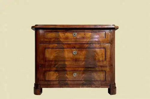 1820er handpolierte Biedermeier Mahagoni Kommode Sideboard von 1820