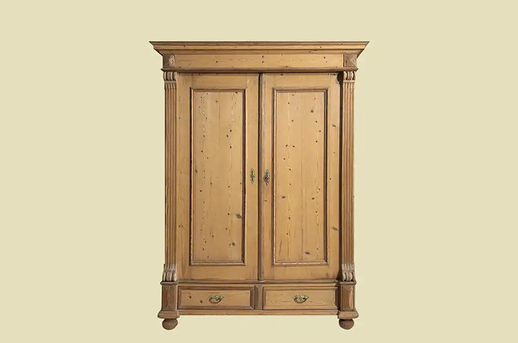 1880er Kleiderschrank ANTIK Gründerzeit STECKSCHRANK Weichholz Schrank von 1880 0