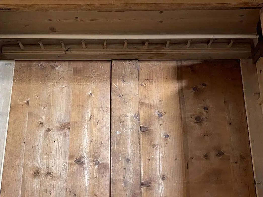 1880er Kleiderschrank ANTIK Gründerzeit STECKSCHRANK Weichholz Schrank von 1880 10