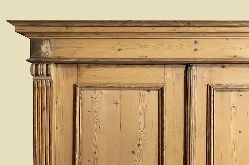 1880er Kleiderschrank ANTIK Gründerzeit STECKSCHRANK Weichholz Schrank von 1880 12