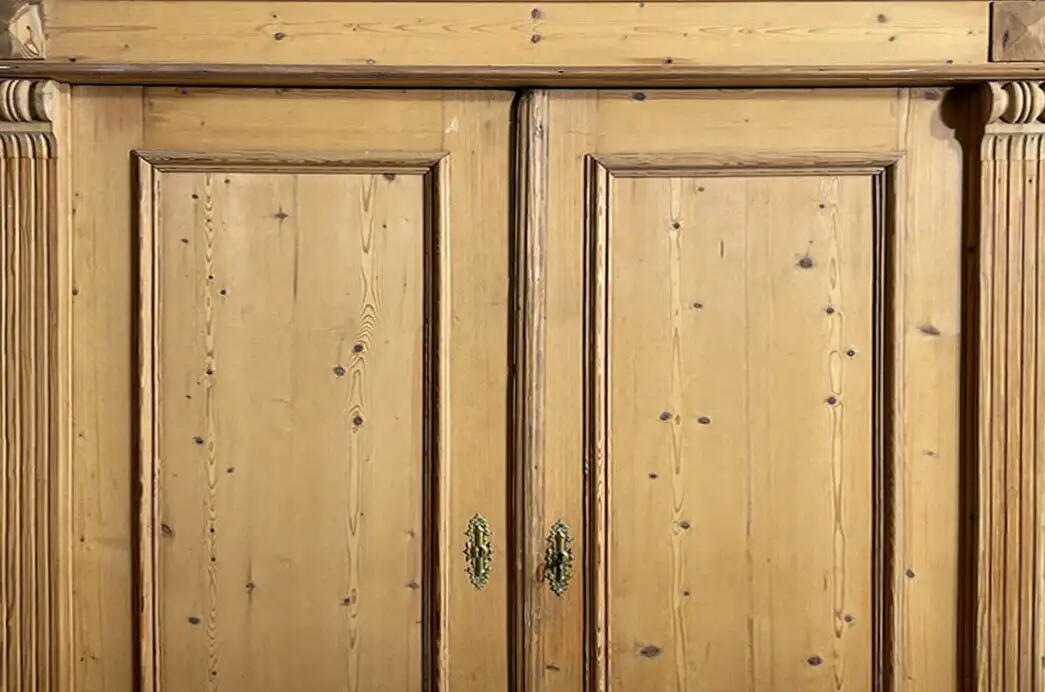 1880er Kleiderschrank ANTIK Gründerzeit STECKSCHRANK Weichholz Schrank von 1880 13