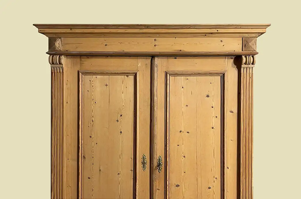 1880er Kleiderschrank ANTIK Gründerzeit STECKSCHRANK Weichholz Schrank von 1880 16