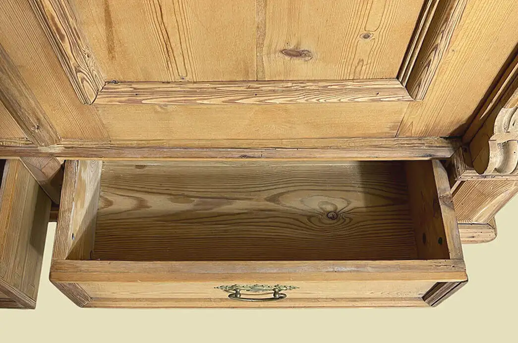 1880er Kleiderschrank ANTIK Gründerzeit STECKSCHRANK Weichholz Schrank von 1880 4