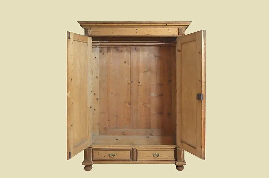 1880er Kleiderschrank ANTIK Gründerzeit STECKSCHRANK Weichholz Schrank von 1880 6