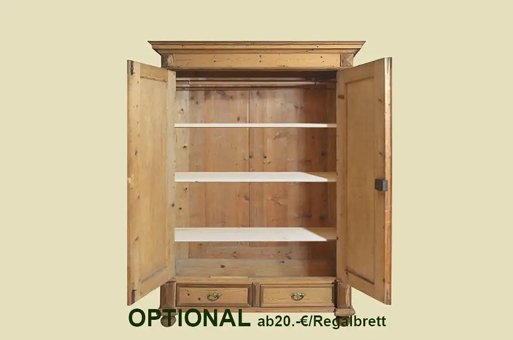 1880er Kleiderschrank ANTIK Gründerzeit STECKSCHRANK Weichholz Schrank von 1880 7