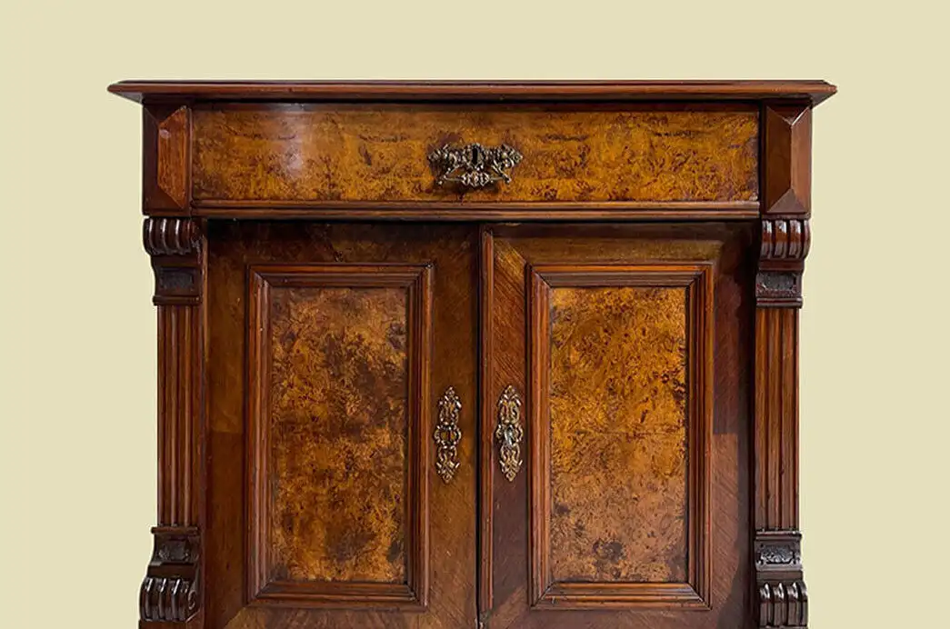 1880er Kommode ANTIK Gründerzeit Nußbaum Halbschrank Schrank von 1880 15