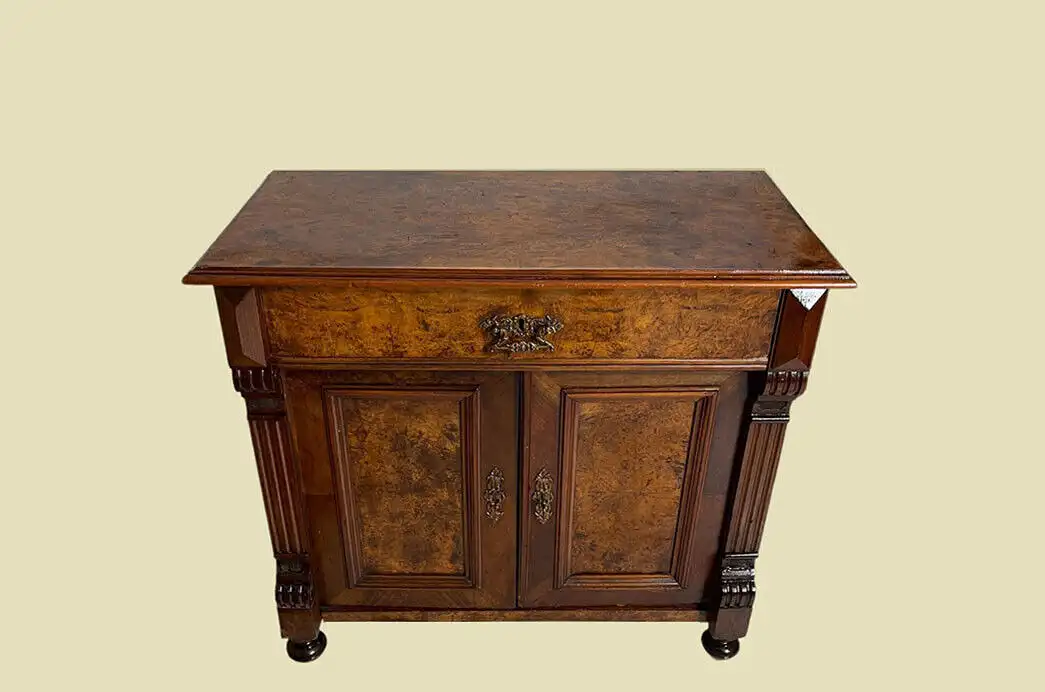 1880er Kommode ANTIK Gründerzeit Nußbaum Halbschrank Schrank von 1880 2