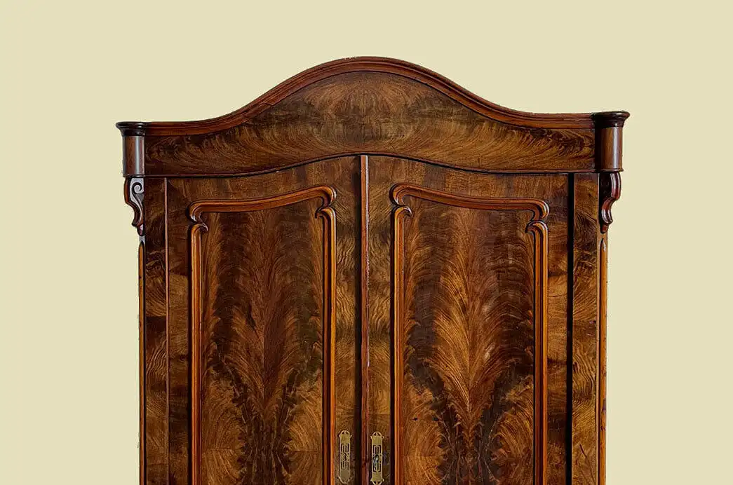 1840er Schrank ANTIK Louis Philippe Mahagoni Kleiderschrank von 1840 14
