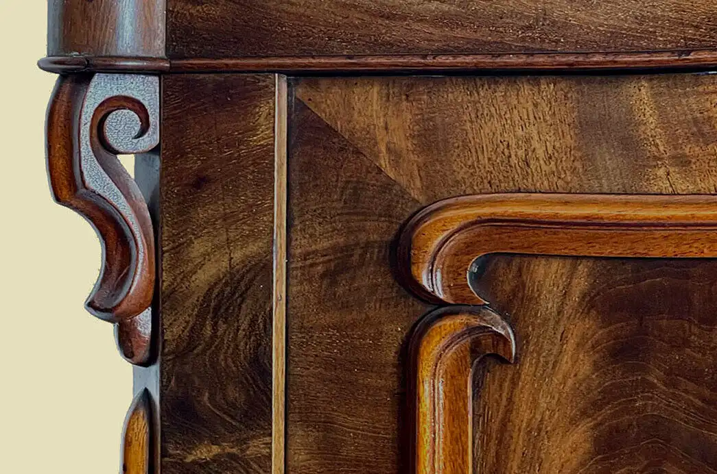 1840er Schrank ANTIK Louis Philippe Mahagoni Kleiderschrank von 1840 9