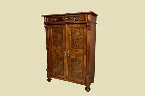 1880er Vertiko Gründerzeit ANTIK Nußbaum Kommode Schrank von 1880