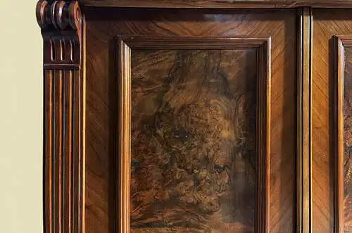 1880er Vertiko Gründerzeit ANTIK Nußbaum Kommode Schrank von 1880