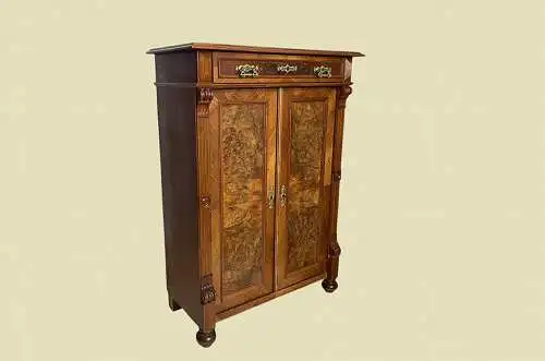1880er Vertiko Gründerzeit ANTIK Nußbaum Kommode Schrank von 1880