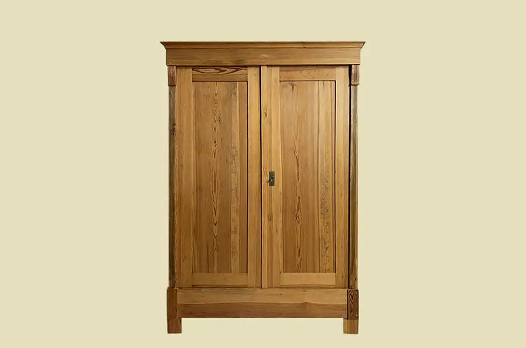 STECKSCHRANK Weichholz Kleiderschrank ANTIK Jugendstil Schrank von 1920 0