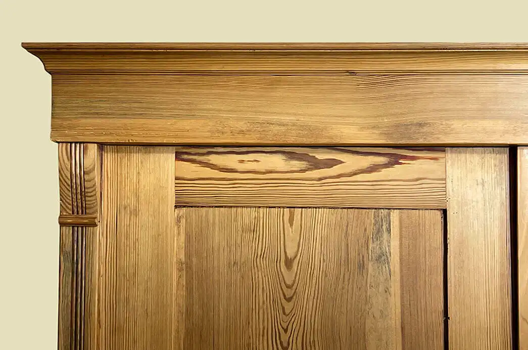 STECKSCHRANK Weichholz Kleiderschrank ANTIK Jugendstil Schrank von 1920 11