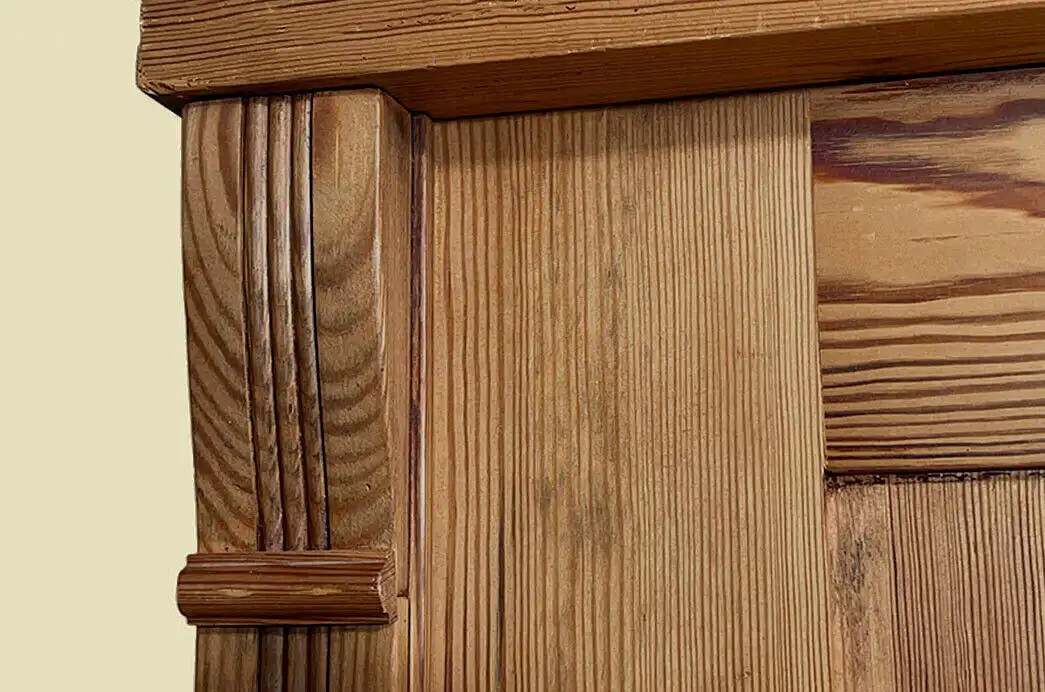 STECKSCHRANK Weichholz Kleiderschrank ANTIK Jugendstil Schrank von 1920 12