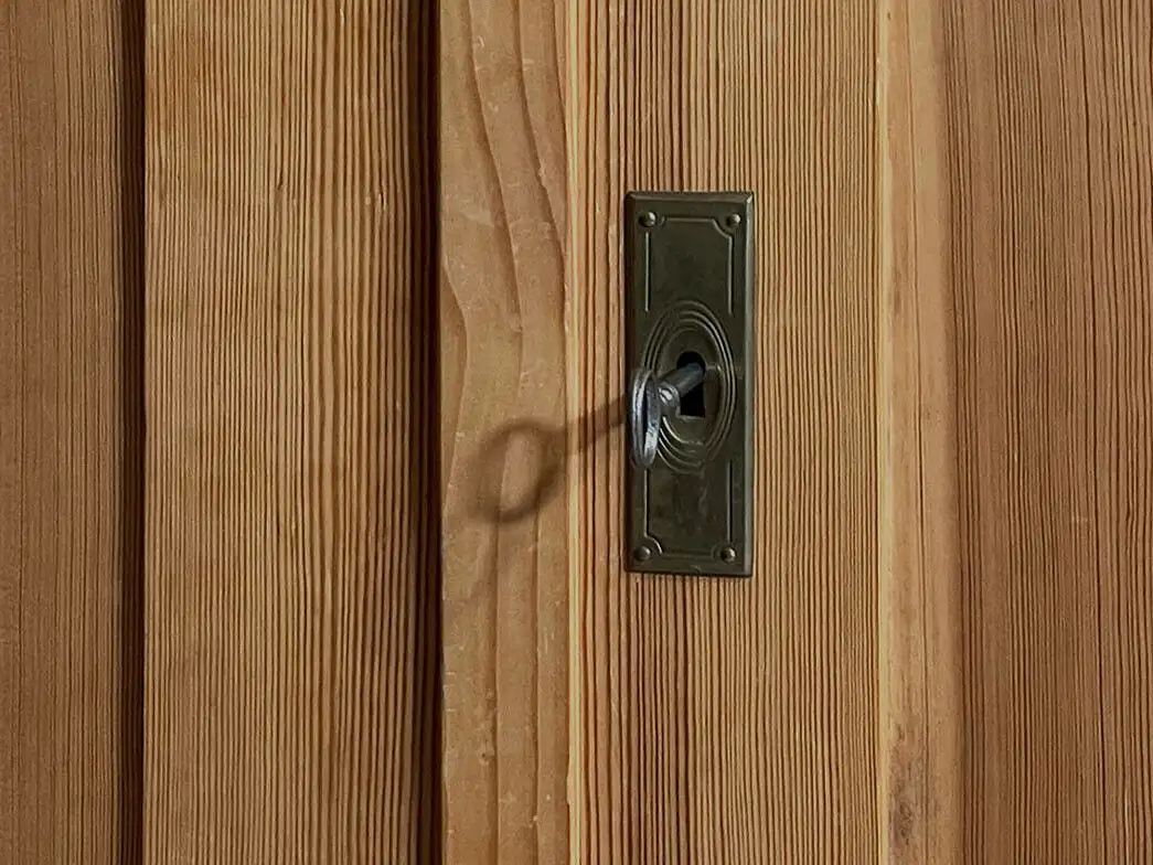 STECKSCHRANK Weichholz Kleiderschrank ANTIK Jugendstil Schrank von 1920 14