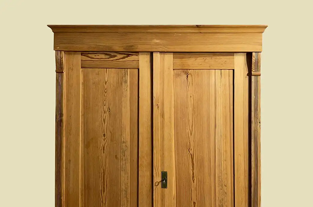 STECKSCHRANK Weichholz Kleiderschrank ANTIK Jugendstil Schrank von 1920 15