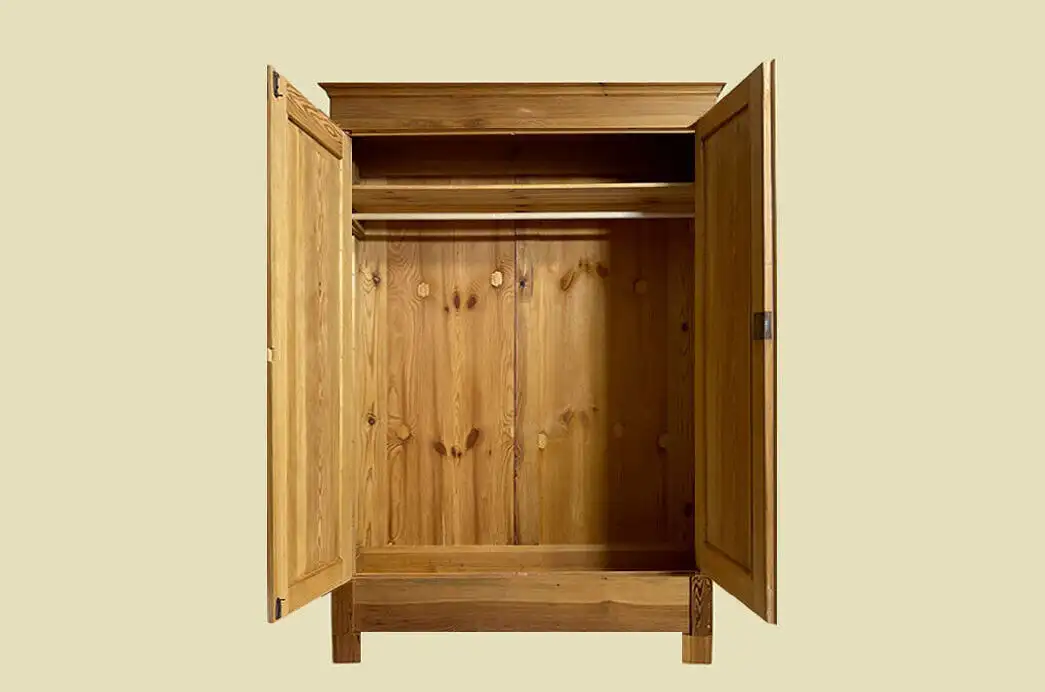 STECKSCHRANK Weichholz Kleiderschrank ANTIK Jugendstil Schrank von 1920 3