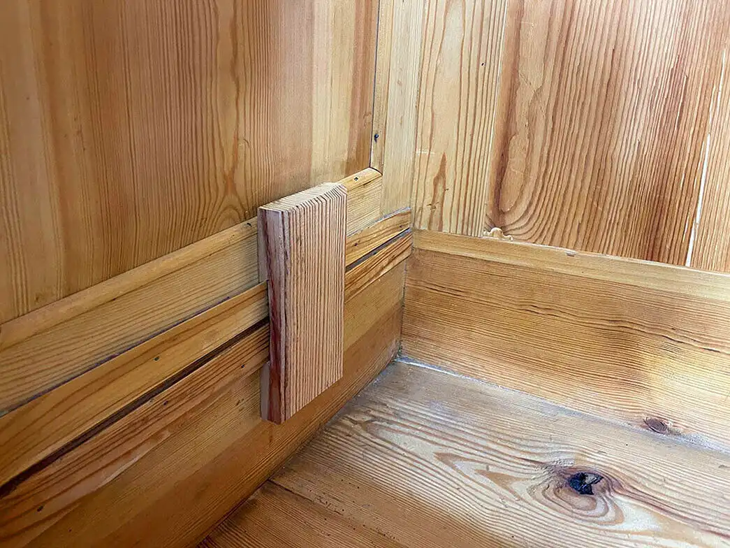 STECKSCHRANK Weichholz Kleiderschrank ANTIK Jugendstil Schrank von 1920 5