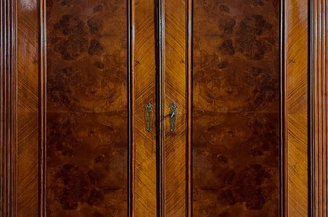 1880er Kleiderschrank ANTIK Gründerzeit Nußbaum Schrank von 1880 11