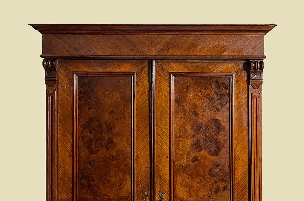 1880er Kleiderschrank ANTIK Gründerzeit Nußbaum Schrank von 1880 13