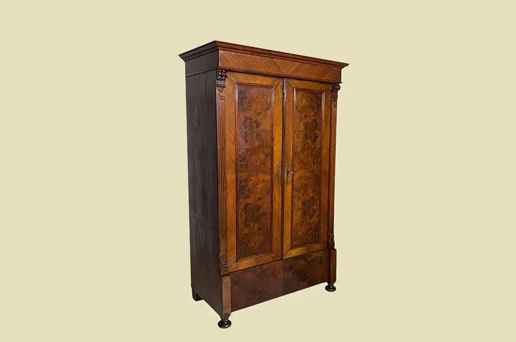 1880er Kleiderschrank ANTIK Gründerzeit Nußbaum Schrank von 1880 2