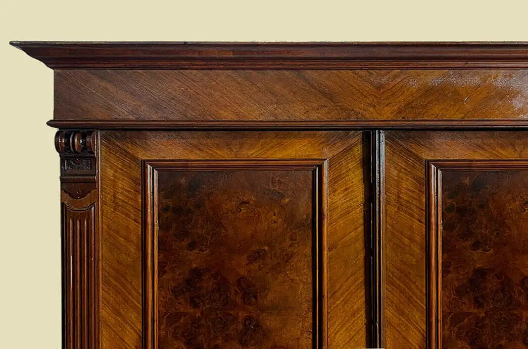 1880er Kleiderschrank ANTIK Gründerzeit Nußbaum Schrank von 1880 8
