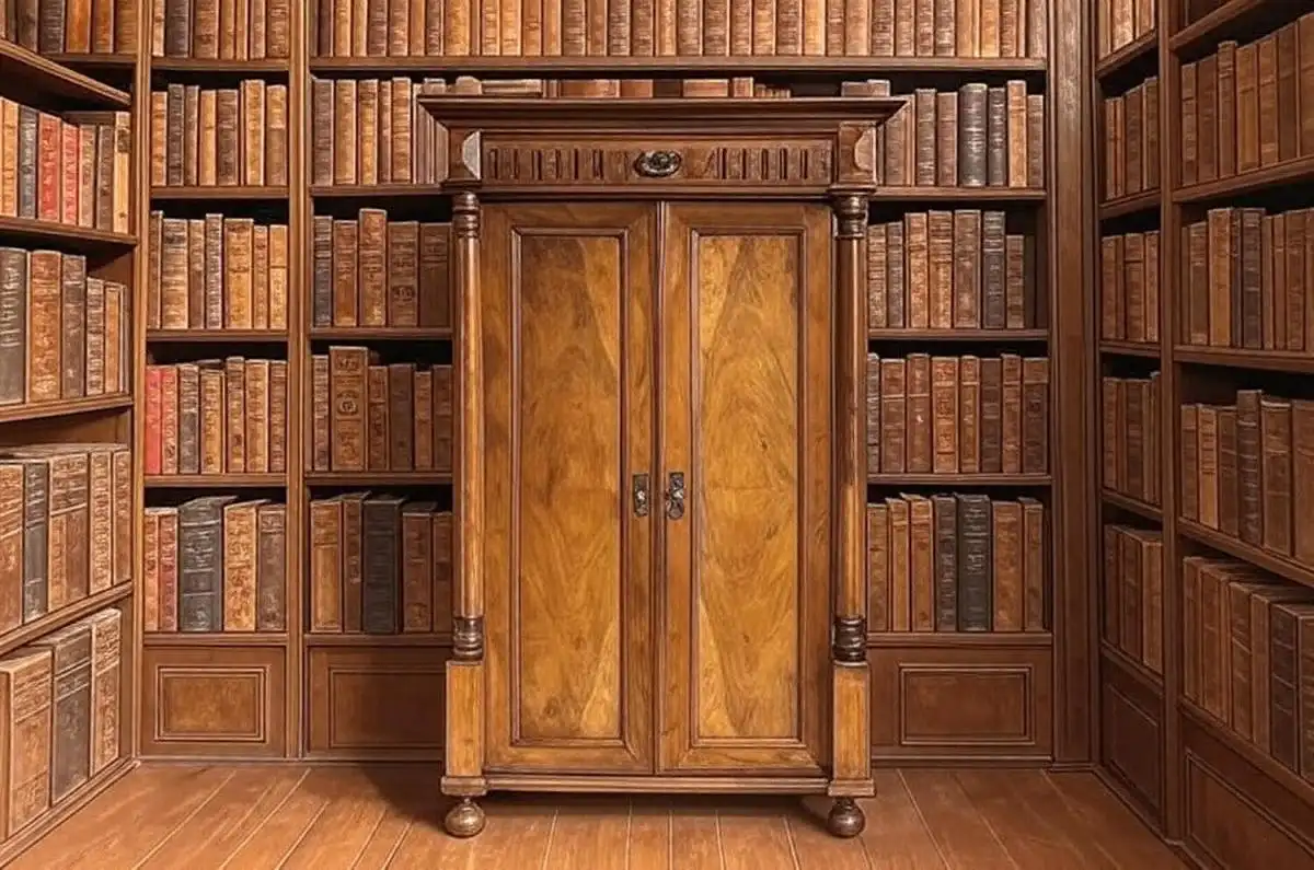 1880er Vertiko Gründerzeit ANTIK Nußbaum Kommode Schrank von 1880 0
