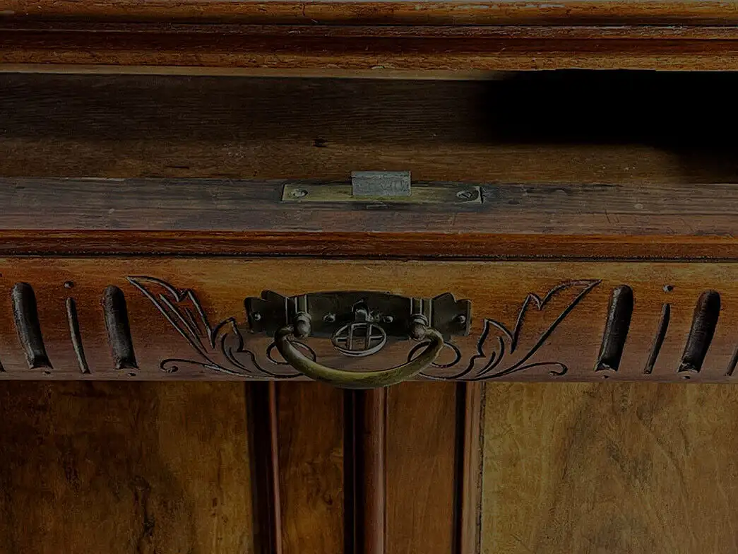 1880er Vertiko Gründerzeit ANTIK Nußbaum Kommode Schrank von 1880 10
