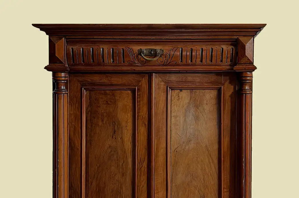 1880er Vertiko Gründerzeit ANTIK Nußbaum Kommode Schrank von 1880 17