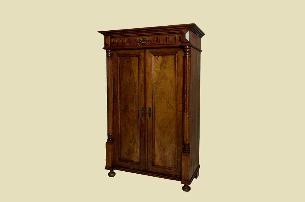 1880er Vertiko Gründerzeit ANTIK Nußbaum Kommode Schrank von 1880 2