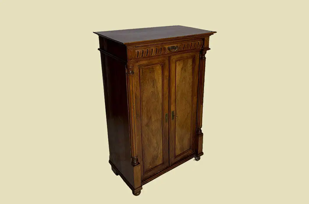 1880er Vertiko Gründerzeit ANTIK Nußbaum Kommode Schrank von 1880 4