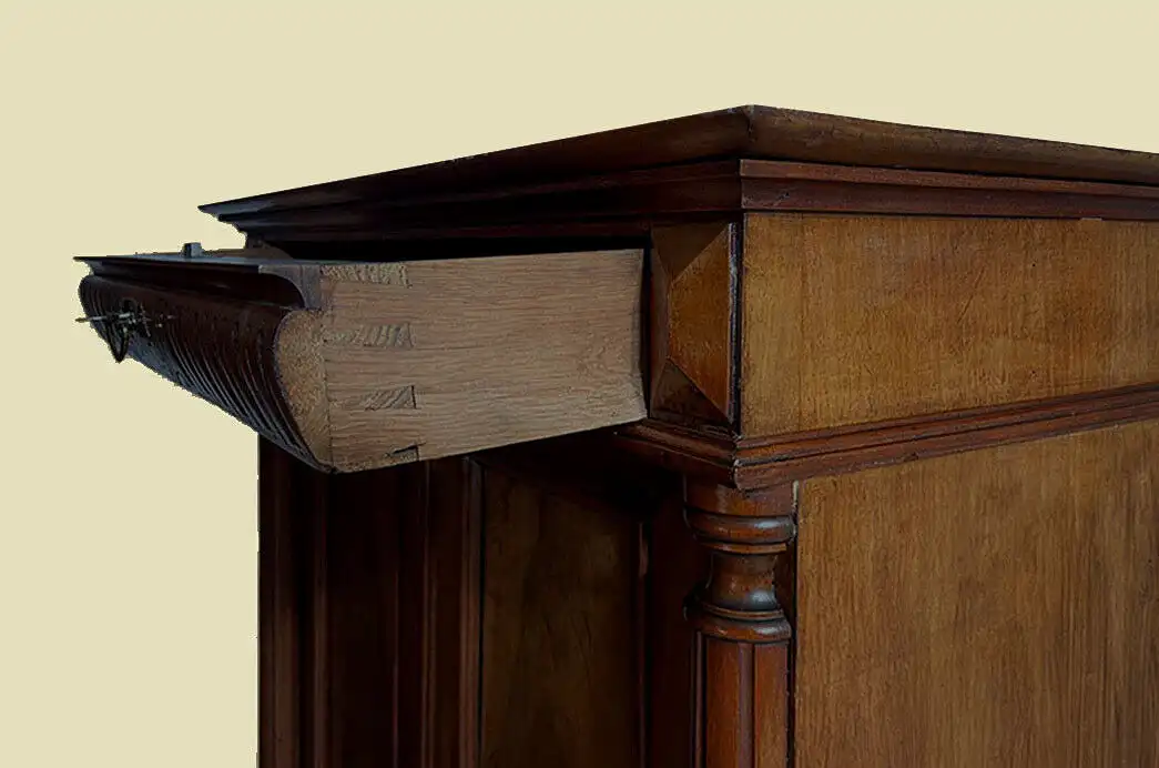 1880er Vertiko Gründerzeit ANTIK Nußbaum Kommode Schrank von 1880 7
