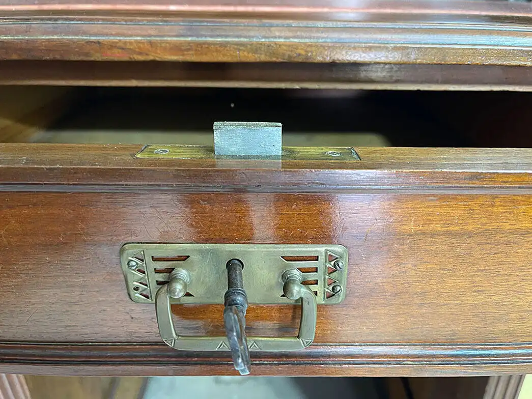 1920er Schreibtisch ANTIK Jugendstil Nußbaum Sekretär mit Aufsatz von 1920 8