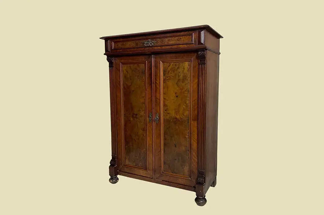 1880er Vertiko Gründerzeit ANTIK Nußbaum Kommode Schrank von 1880 1