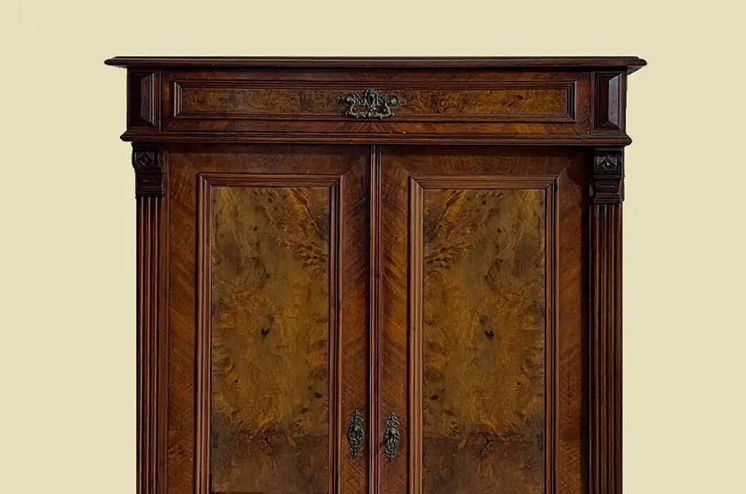 1880er Vertiko Gründerzeit ANTIK Nußbaum Kommode Schrank von 1880 16