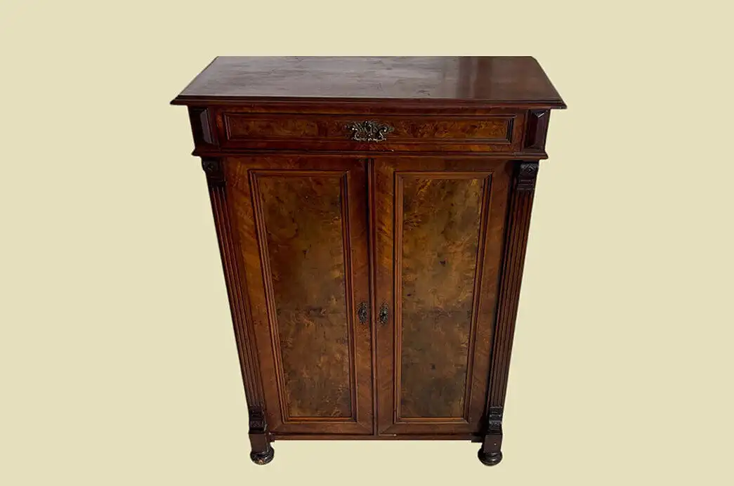 1880er Vertiko Gründerzeit ANTIK Nußbaum Kommode Schrank von 1880 2