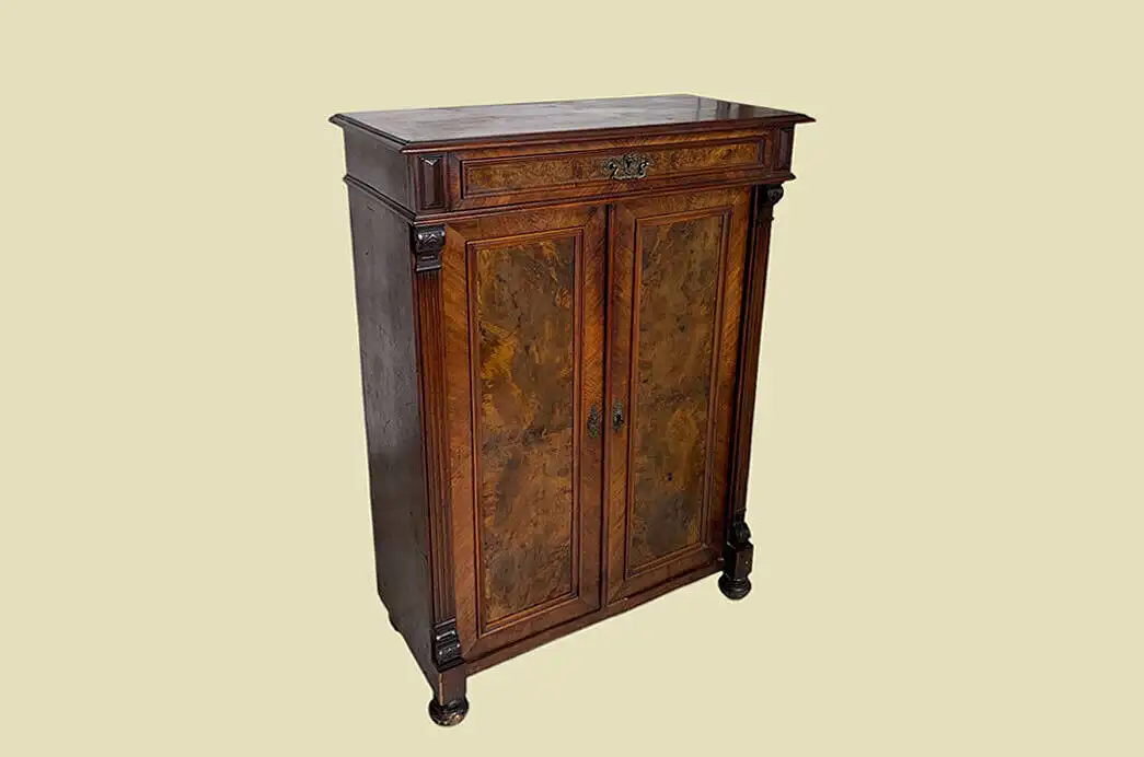 1880er Vertiko Gründerzeit ANTIK Nußbaum Kommode Schrank von 1880 3