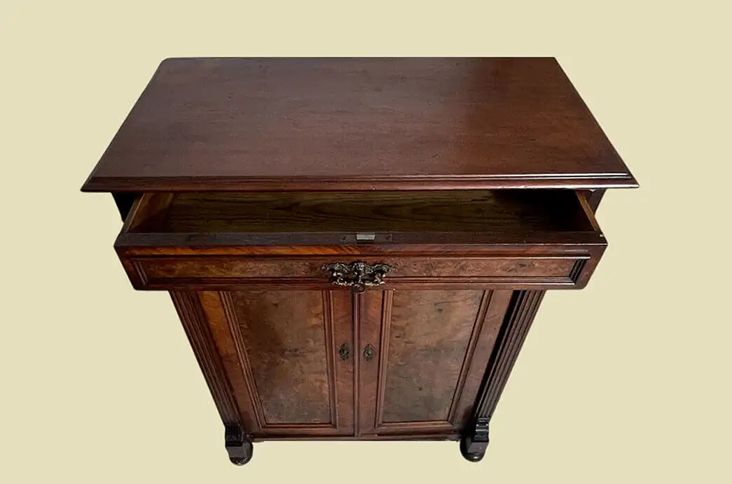 1880er Vertiko Gründerzeit ANTIK Nußbaum Kommode Schrank von 1880 6