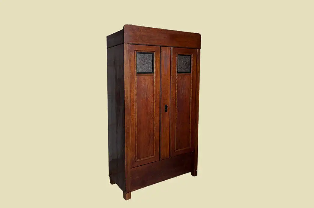 1920er Kleiderschrank ANTIK Jugendstil Mahagoni Schrank von 1920 2