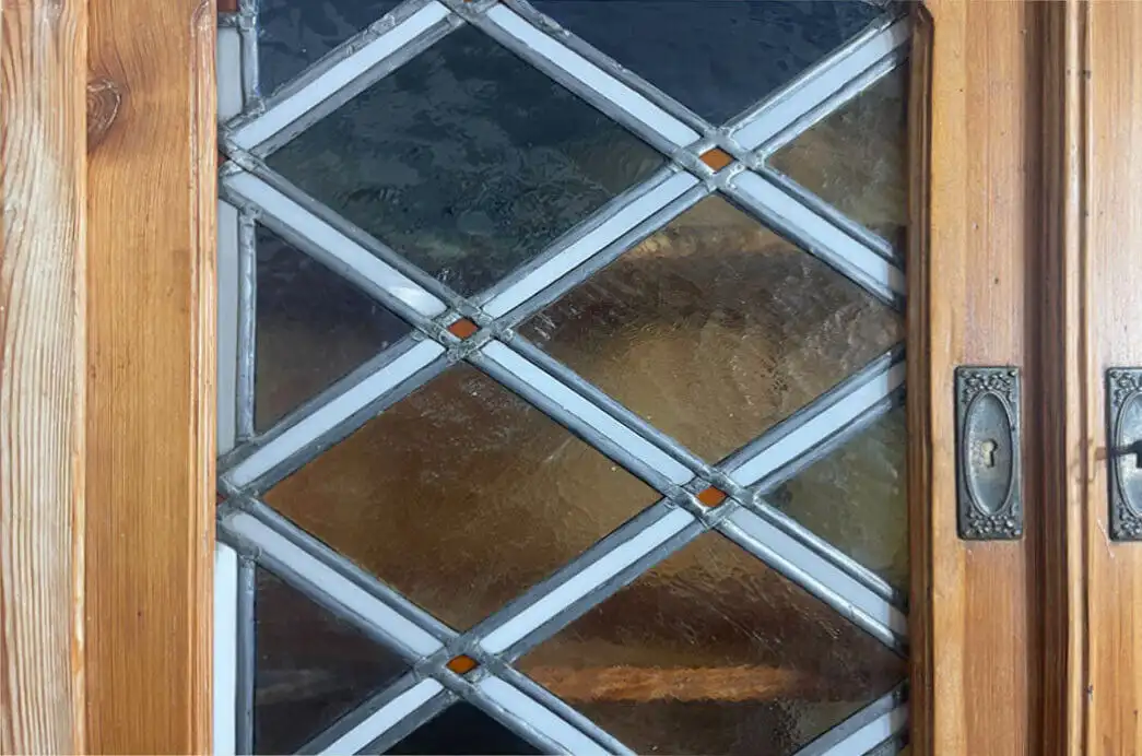 1920er Küchenbuffet ANTIK Jugendstil Weichholz Vitrine Kommode Schrank von 1920 10