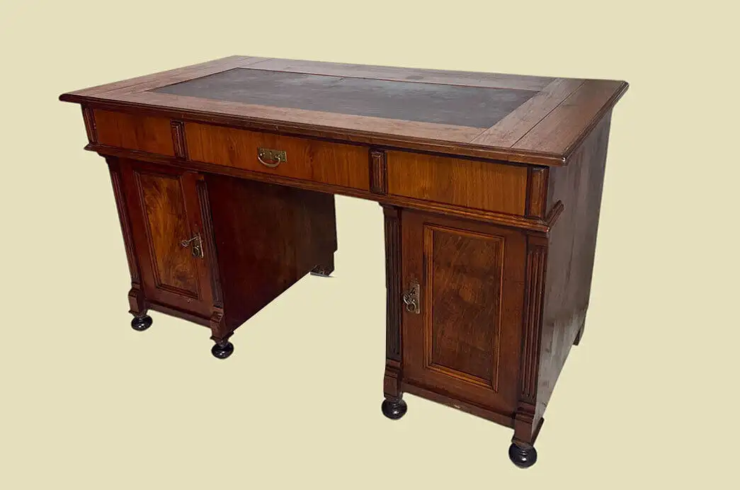 1880er Schreibtisch ANTIK Gründerzeit Nußbaum Sekretär Tisch von 1880 1