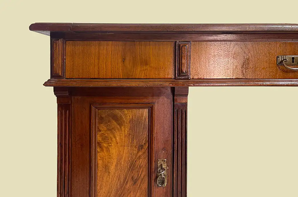 1880er Schreibtisch ANTIK Gründerzeit Nußbaum Sekretär Tisch von 1880 12