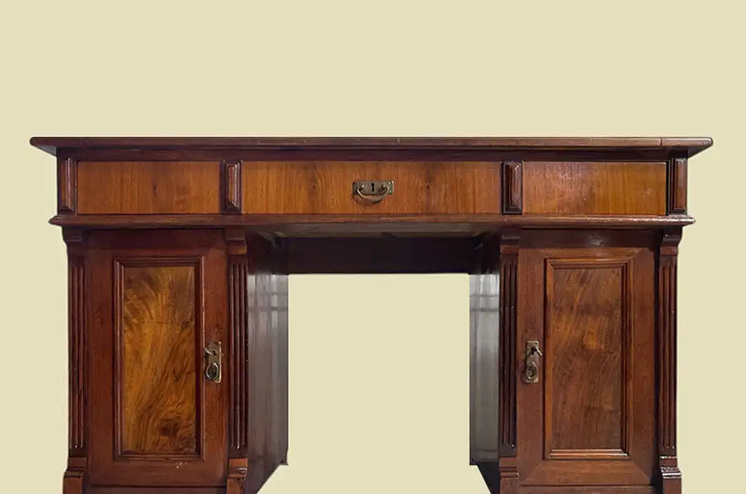 1880er Schreibtisch ANTIK Gründerzeit Nußbaum Sekretär Tisch von 1880 15