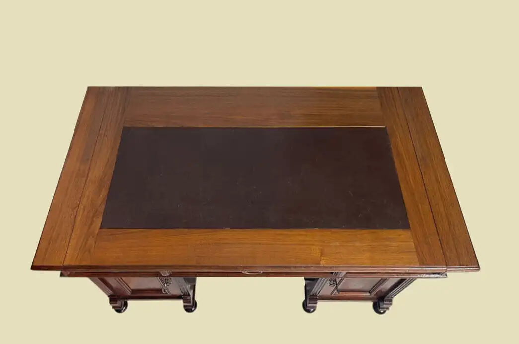 1880er Schreibtisch ANTIK Gründerzeit Nußbaum Sekretär Tisch von 1880 4