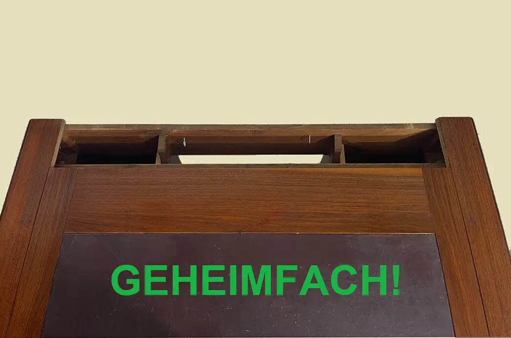 1880er Schreibtisch ANTIK Gründerzeit Nußbaum Sekretär Tisch von 1880 6