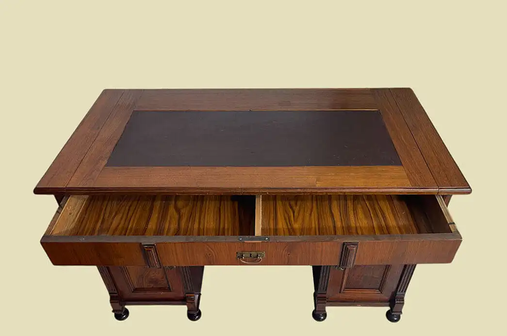 1880er Schreibtisch ANTIK Gründerzeit Nußbaum Sekretär Tisch von 1880 8