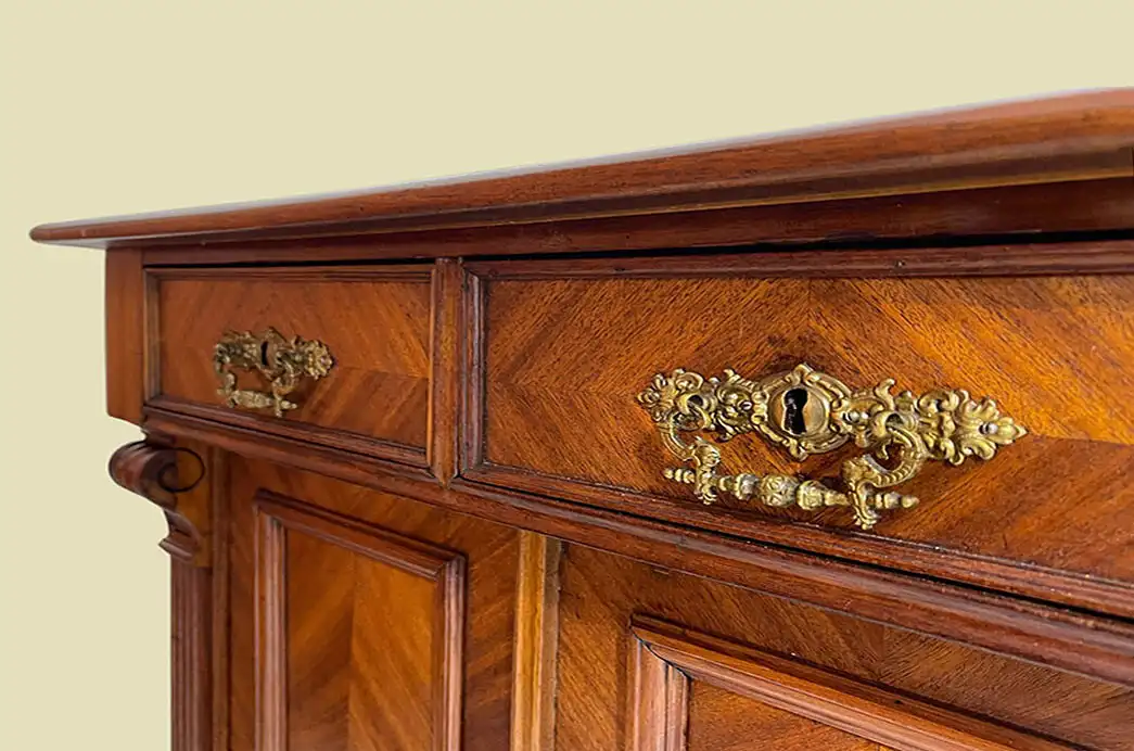 1880er Kommode ANTIK Gründerzeit Nußbaum Halbschrank Schrank von 1880 10